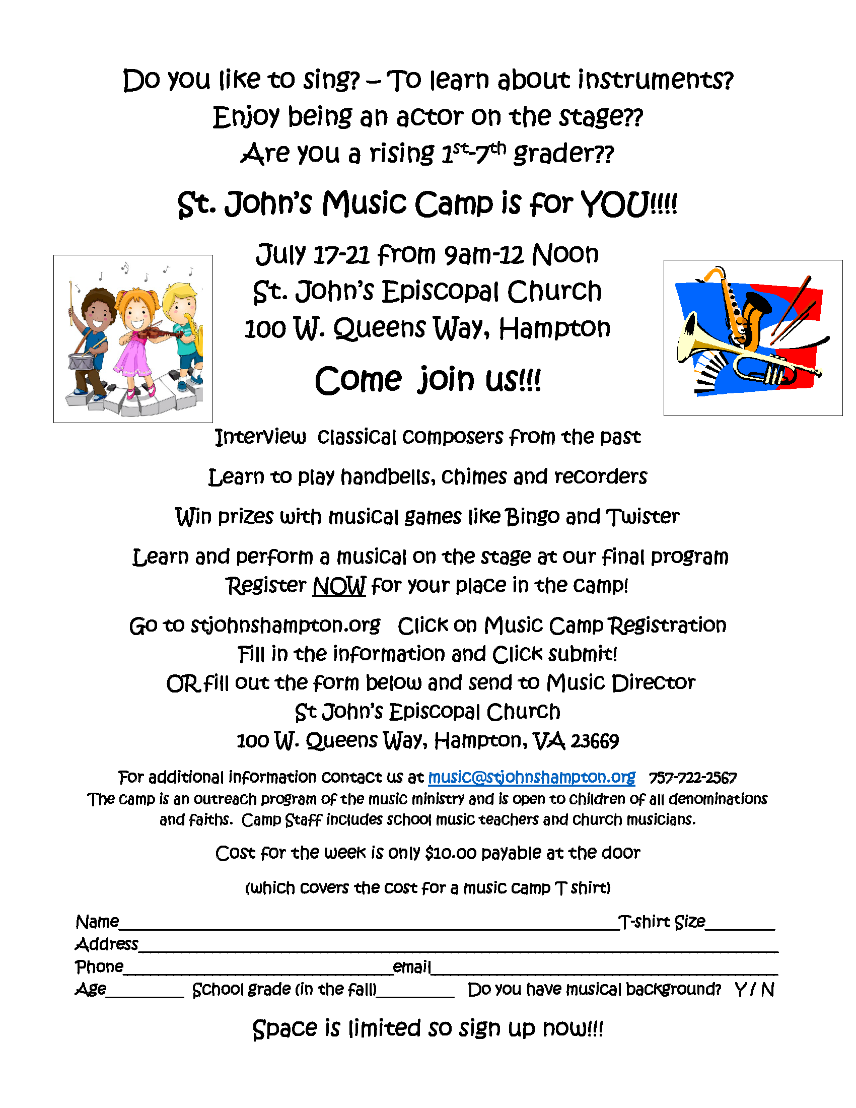 Music Camp Flyer 2023