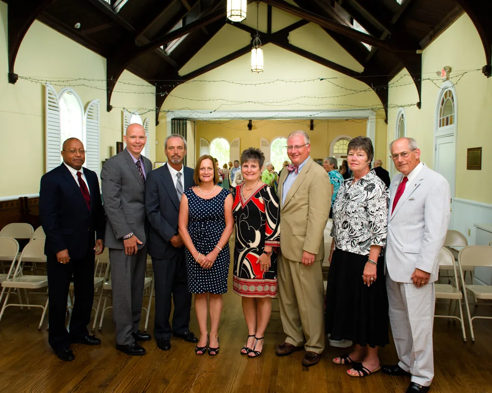 A group gathered at the June 2014 reception
